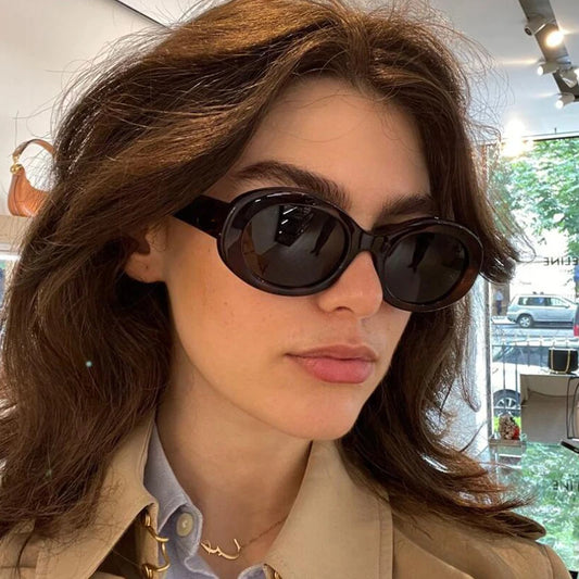 Vintage Style Small Oval Sunglasses