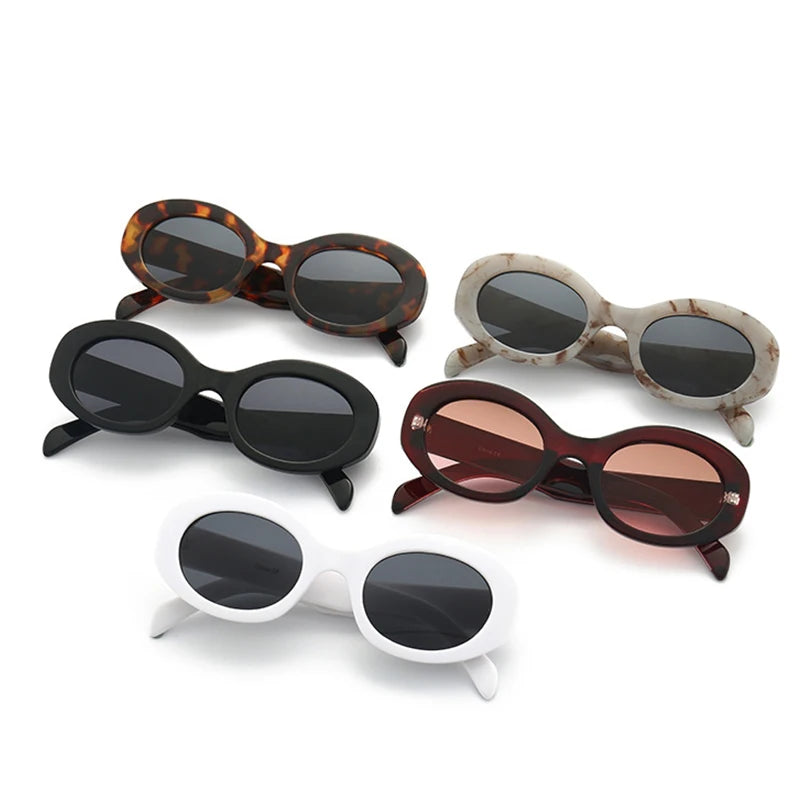 Vintage Style Small Oval Sunglasses